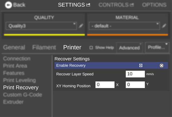 最新MatterControl 1.6：具有打印恢復(fù)功能