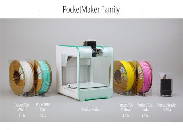 巴掌大的PocketMaker 3D打印機登陸Indiegogo