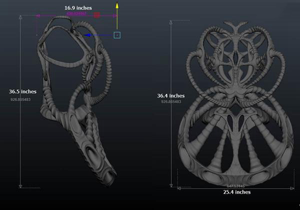 受銀河系啟發的3D打印Vortex連衣裙