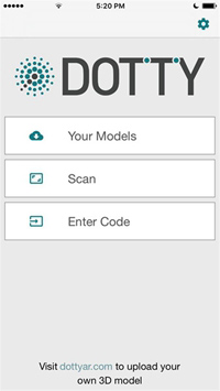 Dotty Digital推出IOS版DottyAR 3D模型查看器